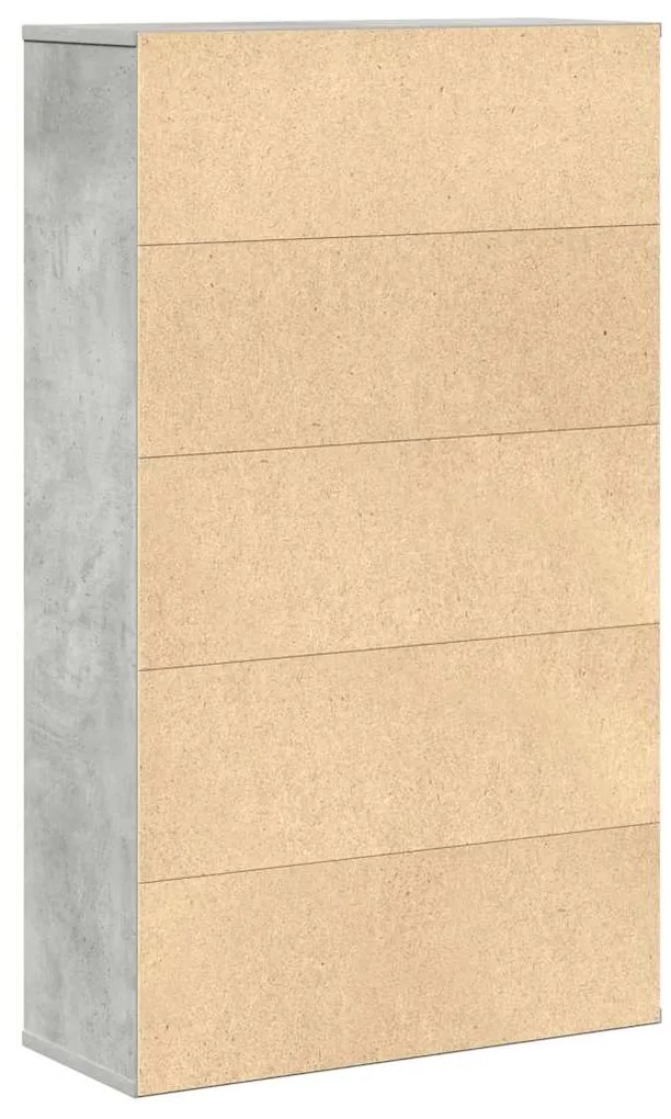 Estante 60x24x101,5 cm derivados de madeira cinzento cimento