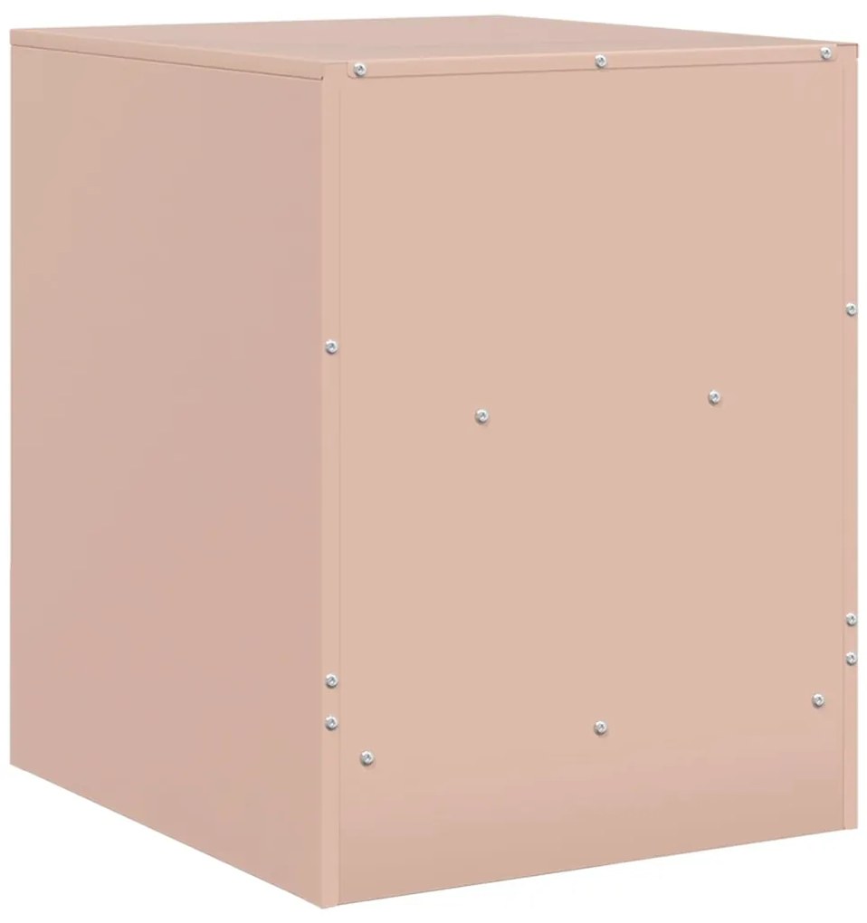 Mesa de cabeceira 34,5x39x44 cm aço rosa