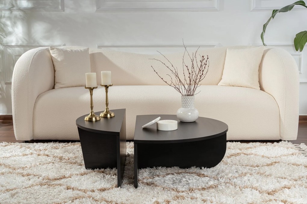 Mesa de Centro Orion – Preto Madeira – 90x30x60 cm e 85x35x30 cm
