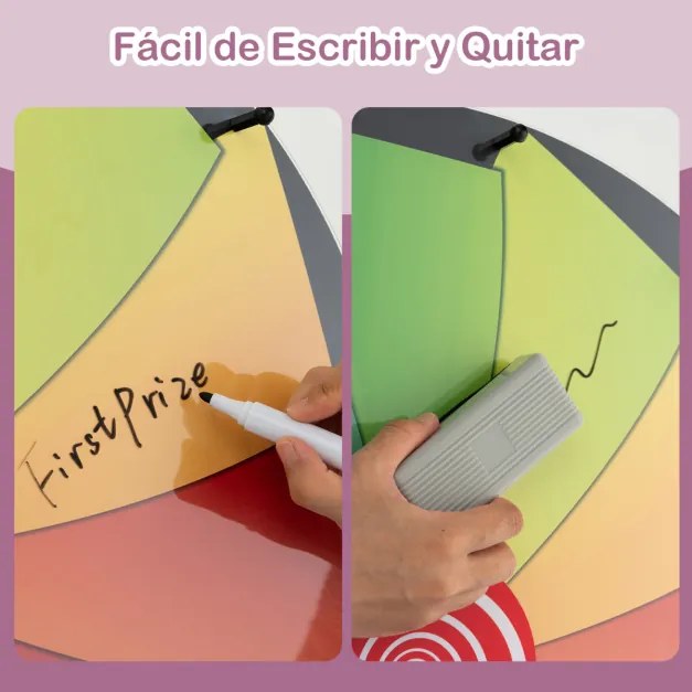 Roleta da Sorte 24", 12 slots, roda de jogo da sorte com suporte para tripé, altura ajustável para festas e eventos Multicolorido