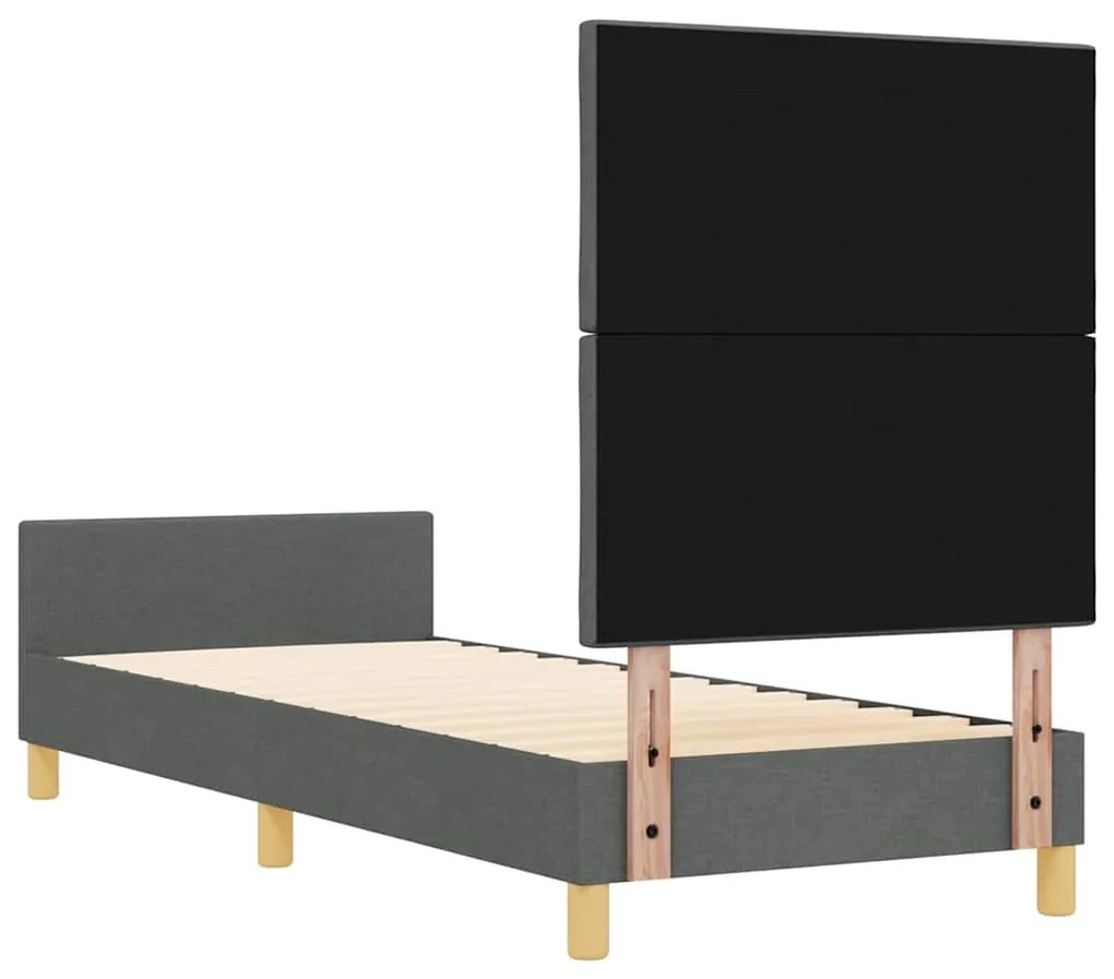 Estrutura de Cama vidaXL Cinza Escuro 80x200 cm Tecido