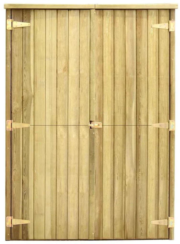 Abrigo p/ ferramentas de jardim 123x50x171 cm pinho impregnado