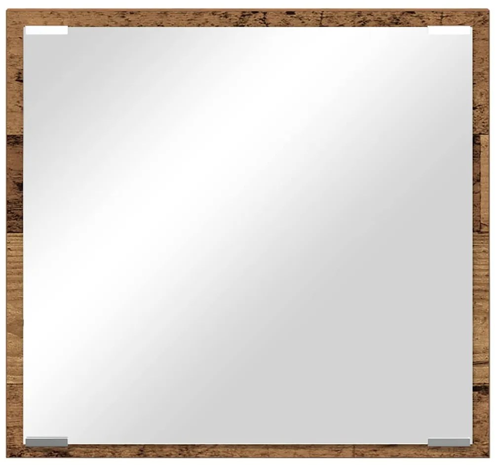 Espelho de Casa de Banho LED Madeira Velha 40x8.5x37 cm Madeira de Eng