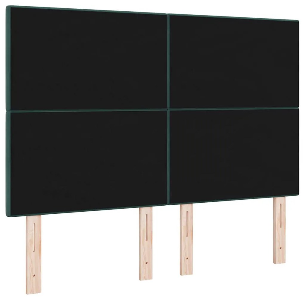 Cabeceira LED Verde Escuro 72 cm Veludo