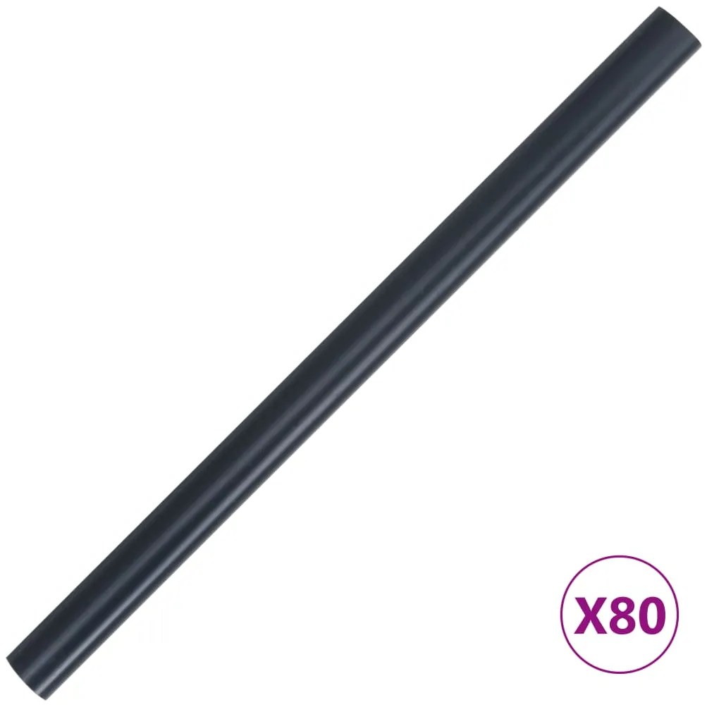 4 pcs painéis privacidade jardim 35x0,19m PVC cinza-escuro mate