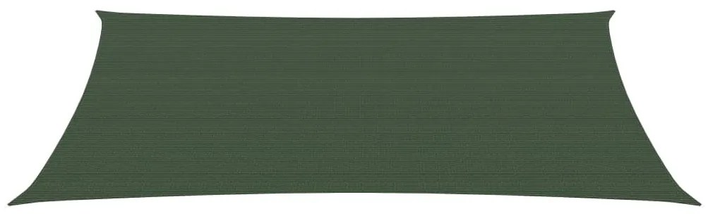 Para-sol estilo vela 160 g/m² 2,5x5 m PEAD verde-escuro