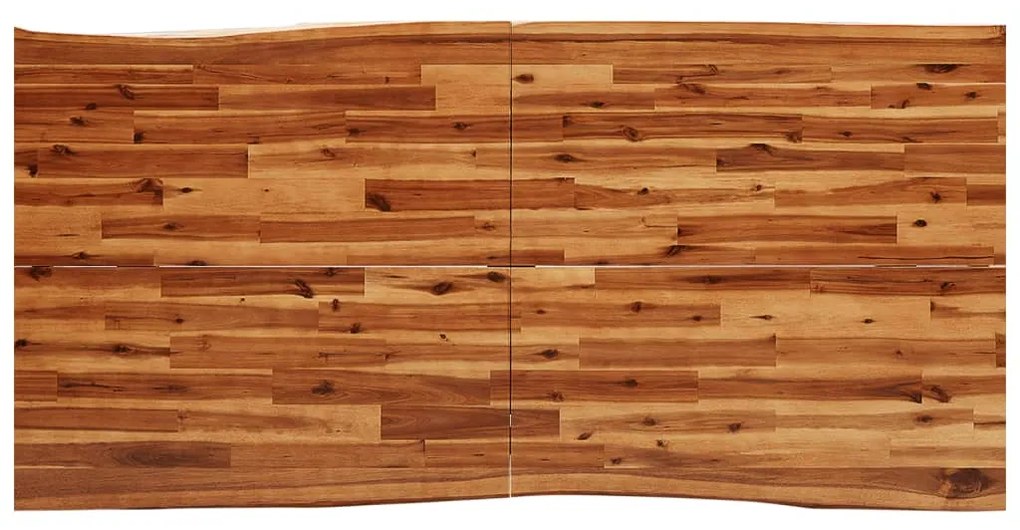 Mesa de jantar c/ bordas vivas 180x90x75 cm acácia maciça