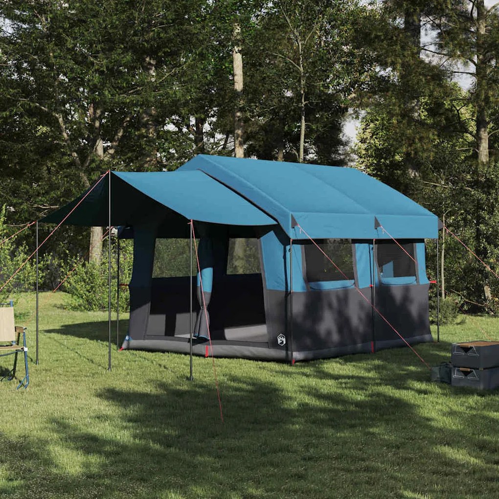 vidaXL Barraca Familiar com telhado Azul e Cinza 324 x 255 x 230 cm