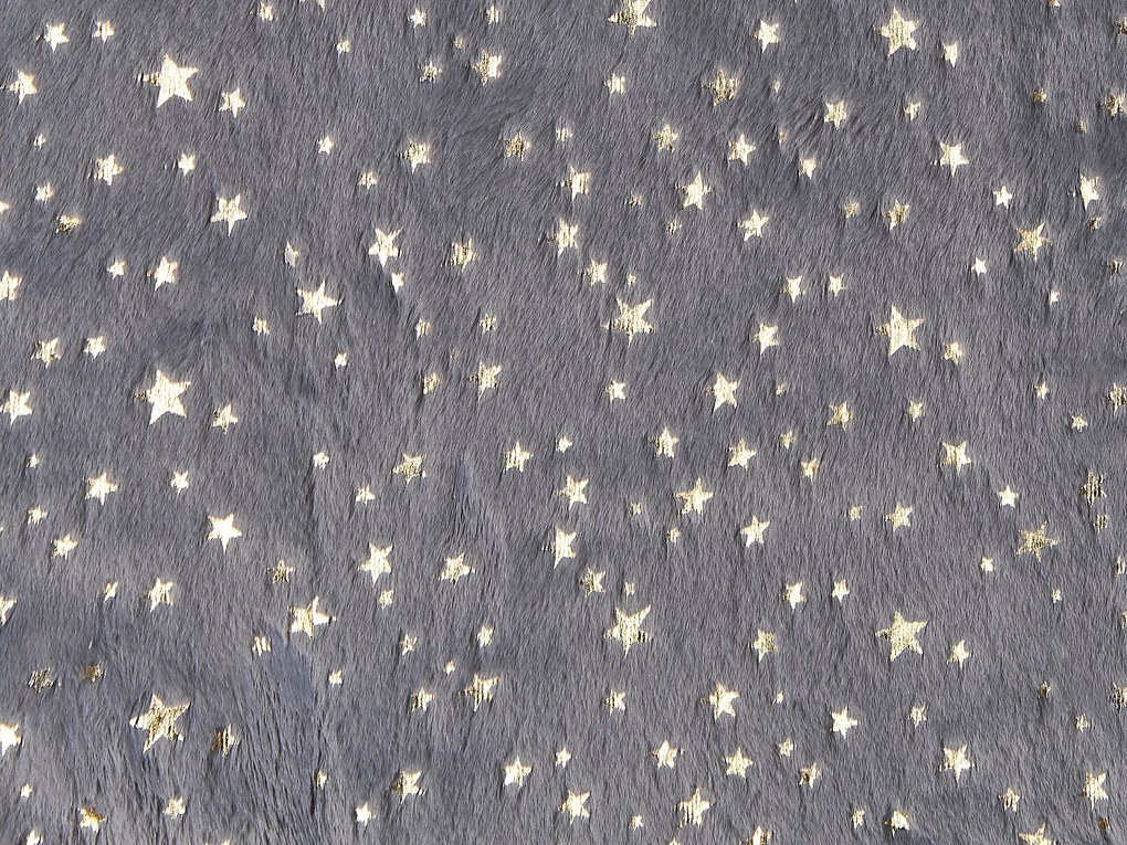 Cobertor cinzento e dourado 150 x 200 cm ALAZEYA Beliani