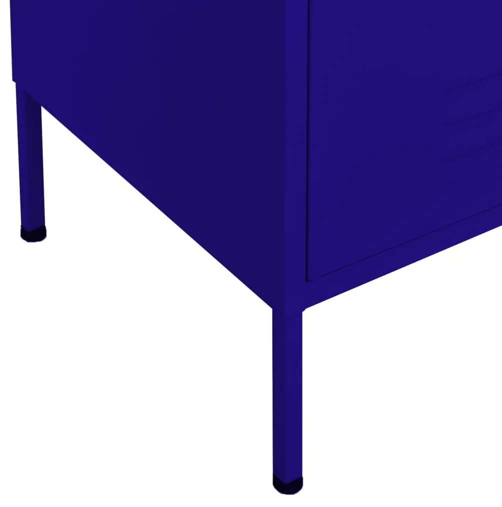 Armário de arrumação aço 80x35x101,5 cm azul-marinho
