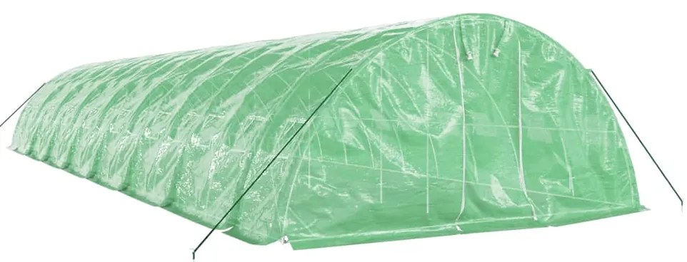Estufa com estrutura de aço 80 m² 16x5x2,3 m verde