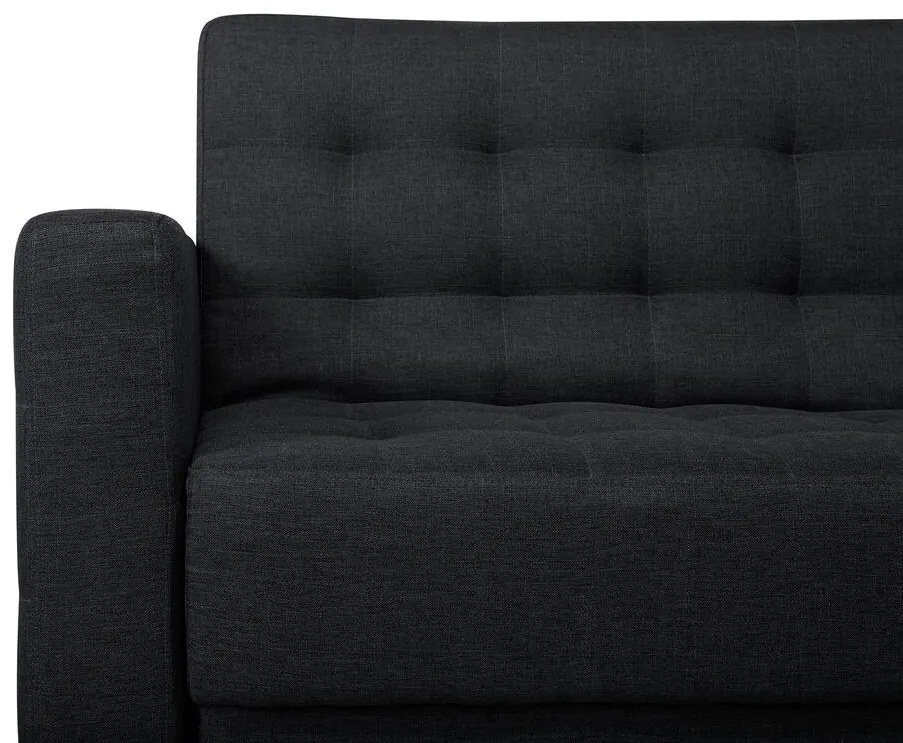 Sofá de canto 5 lugares em tecido cinzento grafite à esquerda ABERDEEN Beliani