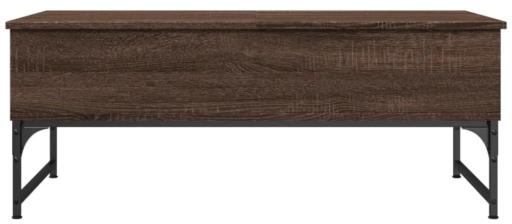 Mesa centro 100x50x40 cm deriv. madeira/metal carvalho castanho