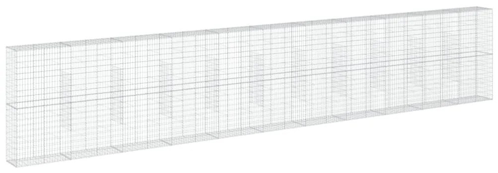 Cesto gabião com cobertura 1100x50x200 cm ferro galvanizado