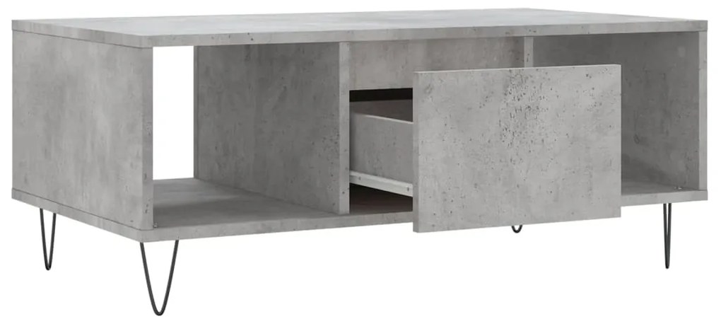 Mesa de centro 90x50x36,5 cm derivados madeira cinzento cimento