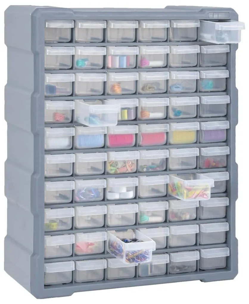 Caixa organizadora com 60 gavetas 38x16x47,5 cm