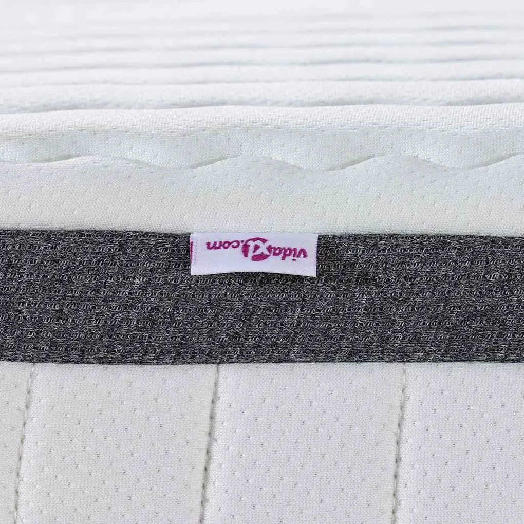 Colchões 2 pcs Branco, Cinza 70 x 200 cm Tecido Tricotado