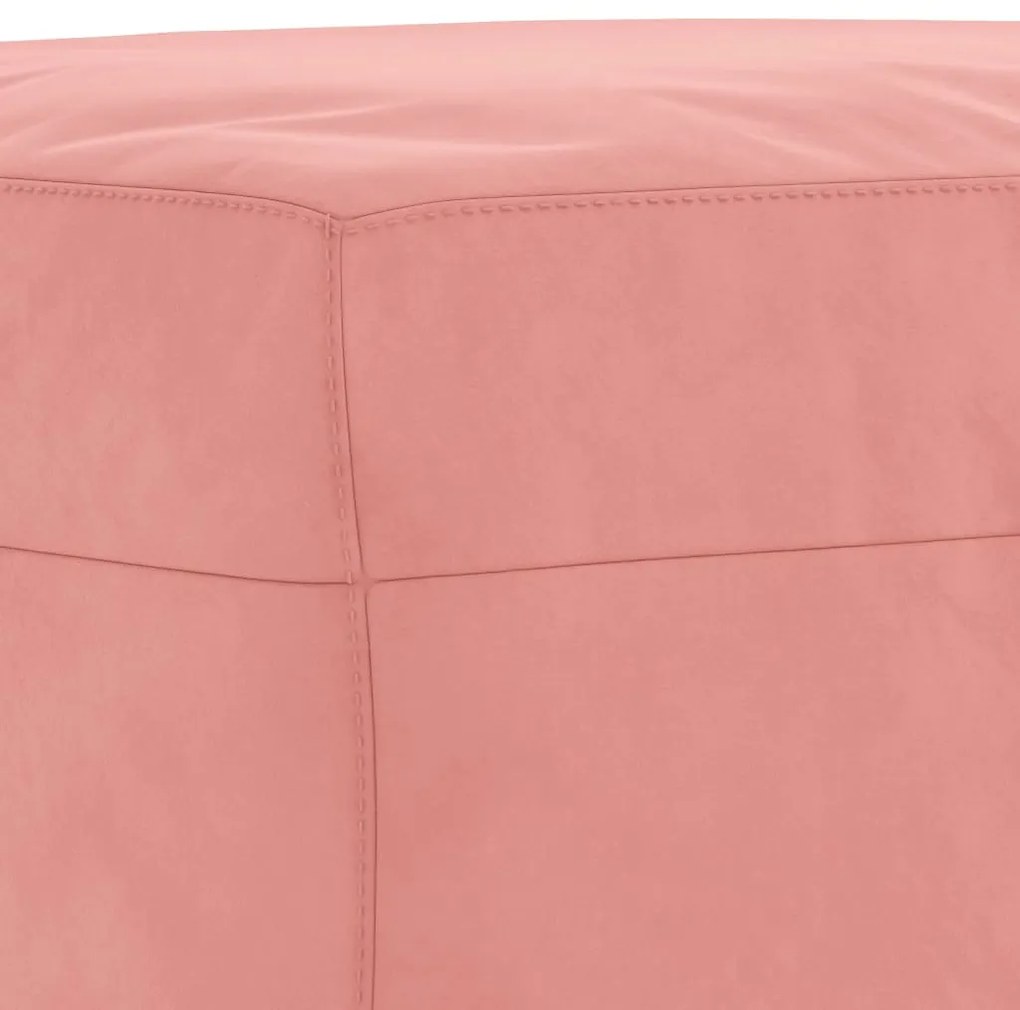 Banco 70x35x41 cm veludo rosa