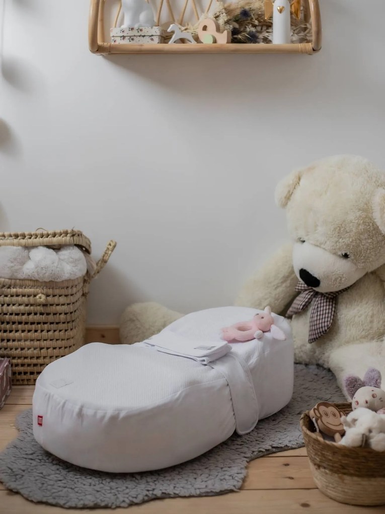 Alcofa-ninho de descanso e de conforto, Bulle de coton, COCOONABABY®, da RED CASTLE branco medio liso