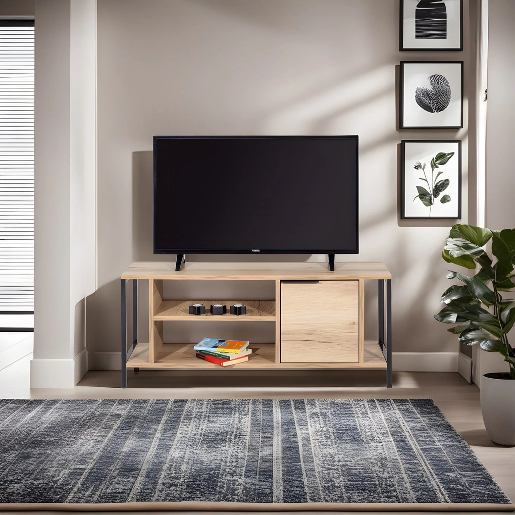 Móvel TV Bond – Preto Feltro – 120x48x35 cm