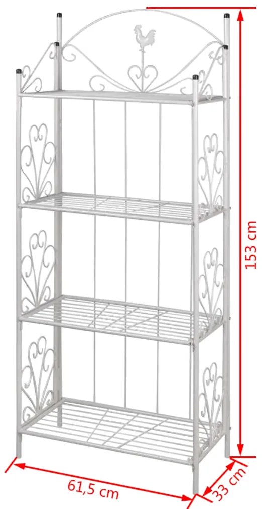 Suporte quadrado para planta / Branco