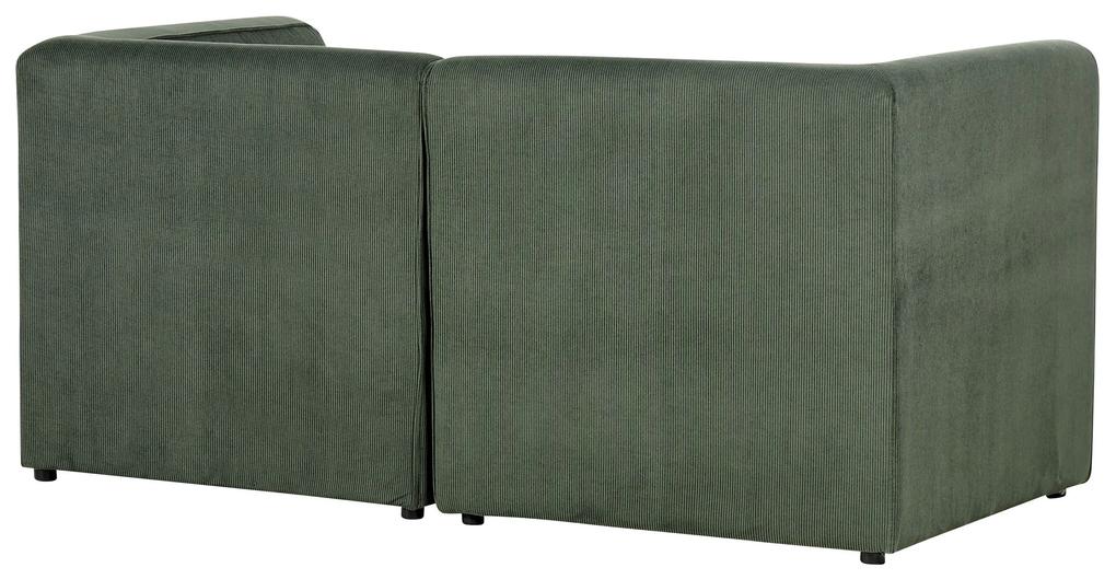 Sofá modular de 2 lugares em bombazine verde escura LEMVIG Beliani
