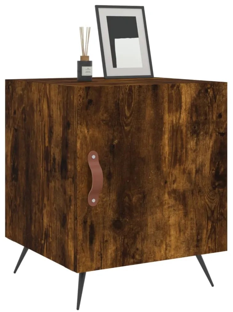 Mesa cabeceira 40x40x50 cm derivados de madeira carvalho fumado
