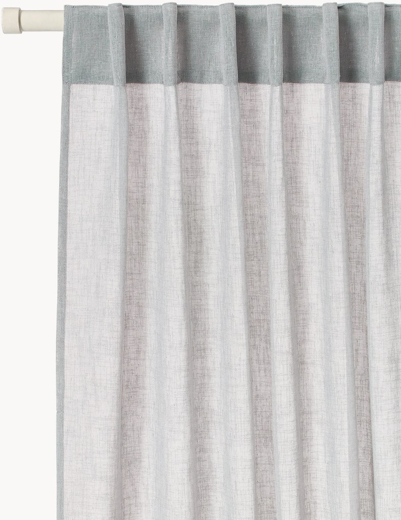 Cortinas semitransparentes Ibiza, conjunto de 2