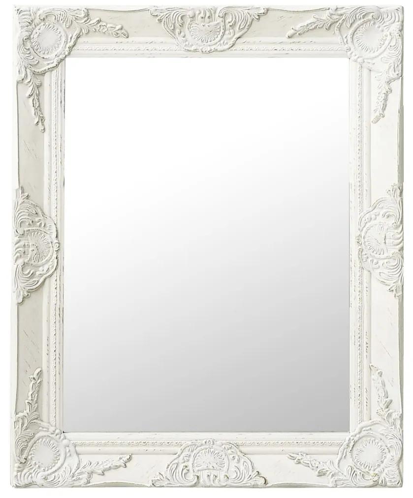320316 vidaXL Espelho de parede estilo barroco 50x60 cm branco