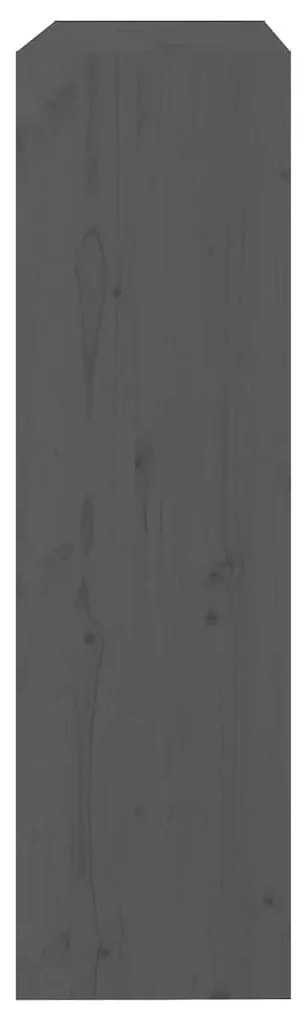 Estante/divisória 80x30x103,5 cm madeira pinho maciça cinzento