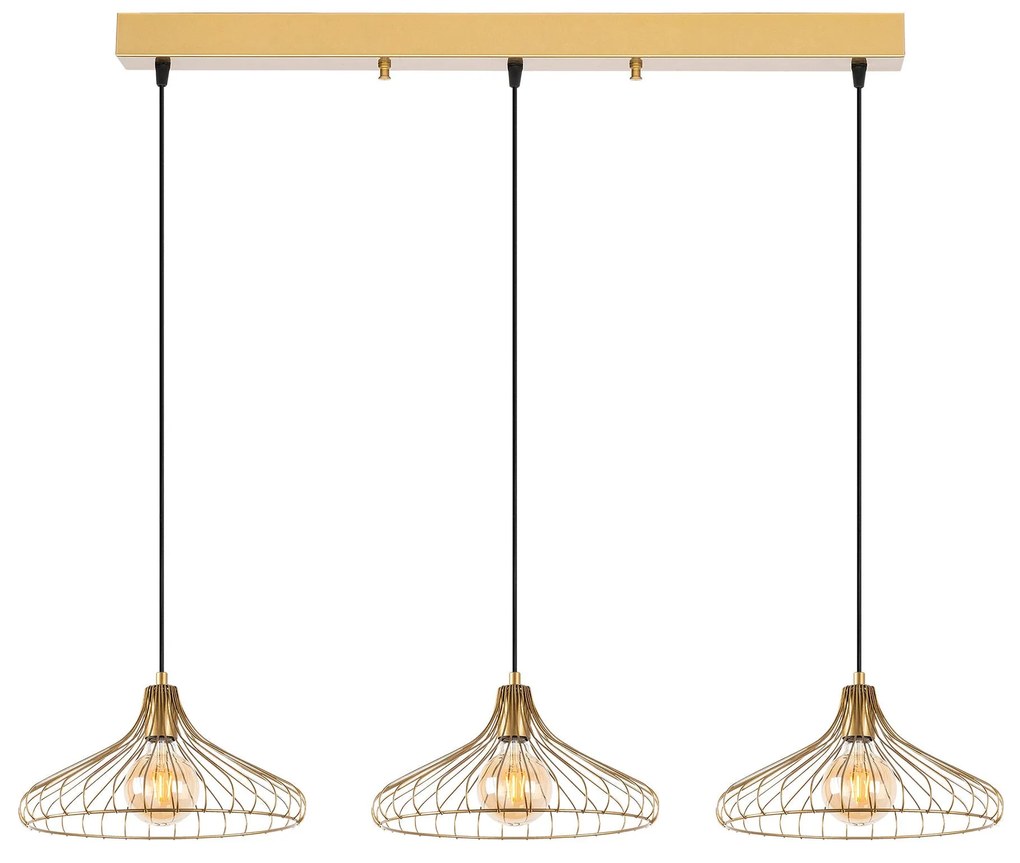 Candeeiro Depay – Dourado Brilhante – 142 x 36 x 120 cm
