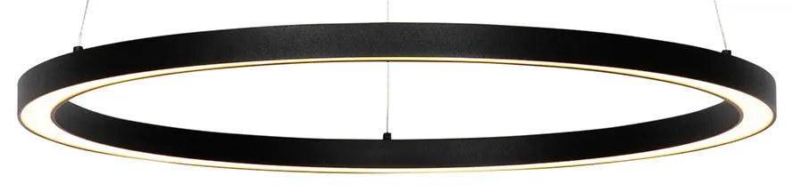 Candeeiro de suspensão preto 60 cm com LED regulável em 3 etapas - Girello Design