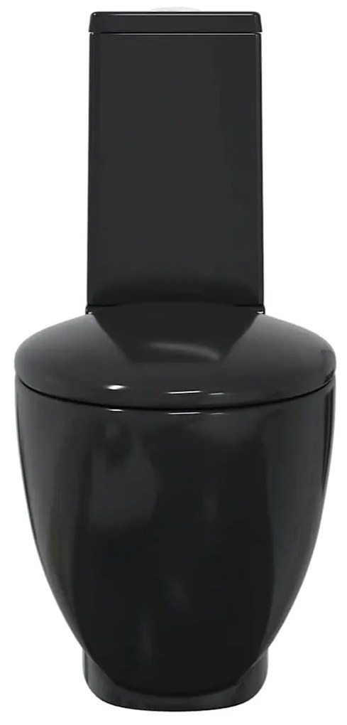 Sanita WC redonda cerâmica c/ descarga água inferior preto