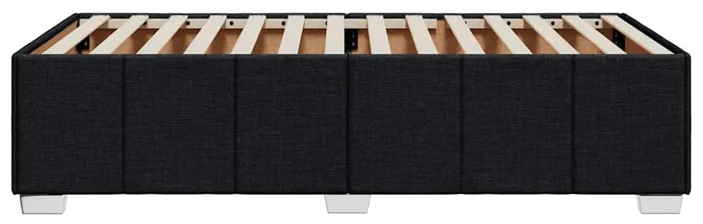 Estrutura de cama sem colchão 100x200 cm tecido preto