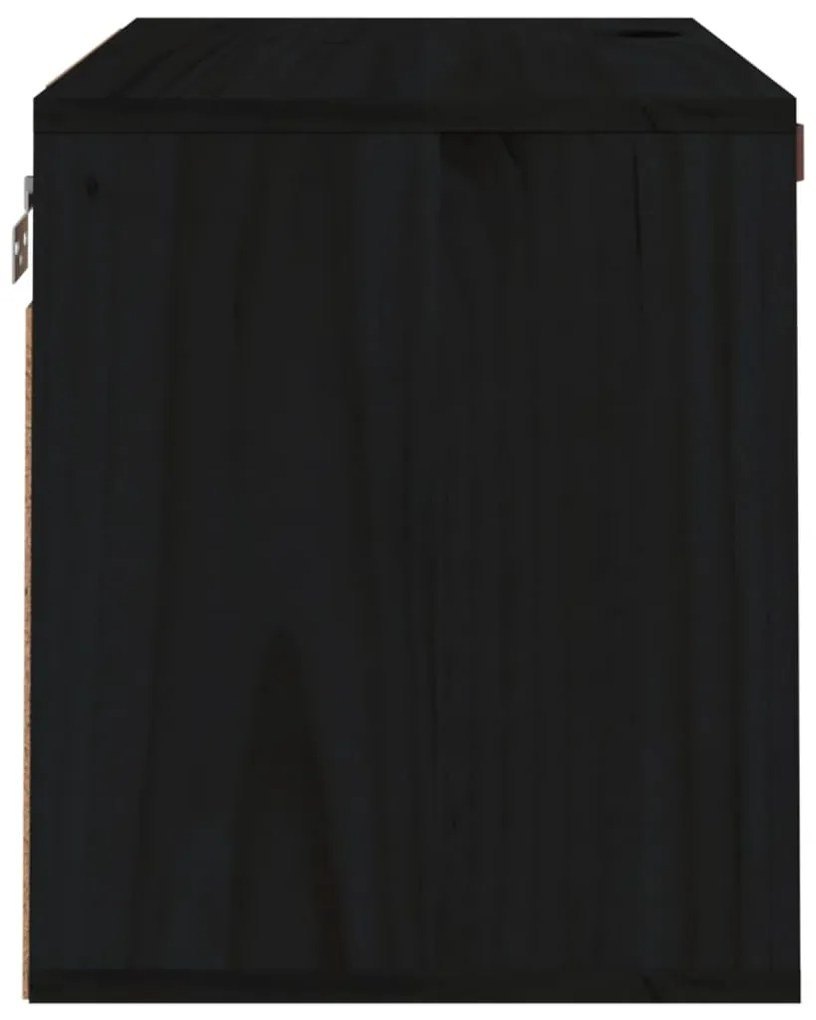 Armários de parede 60x30x35 cm pinho maciço preto