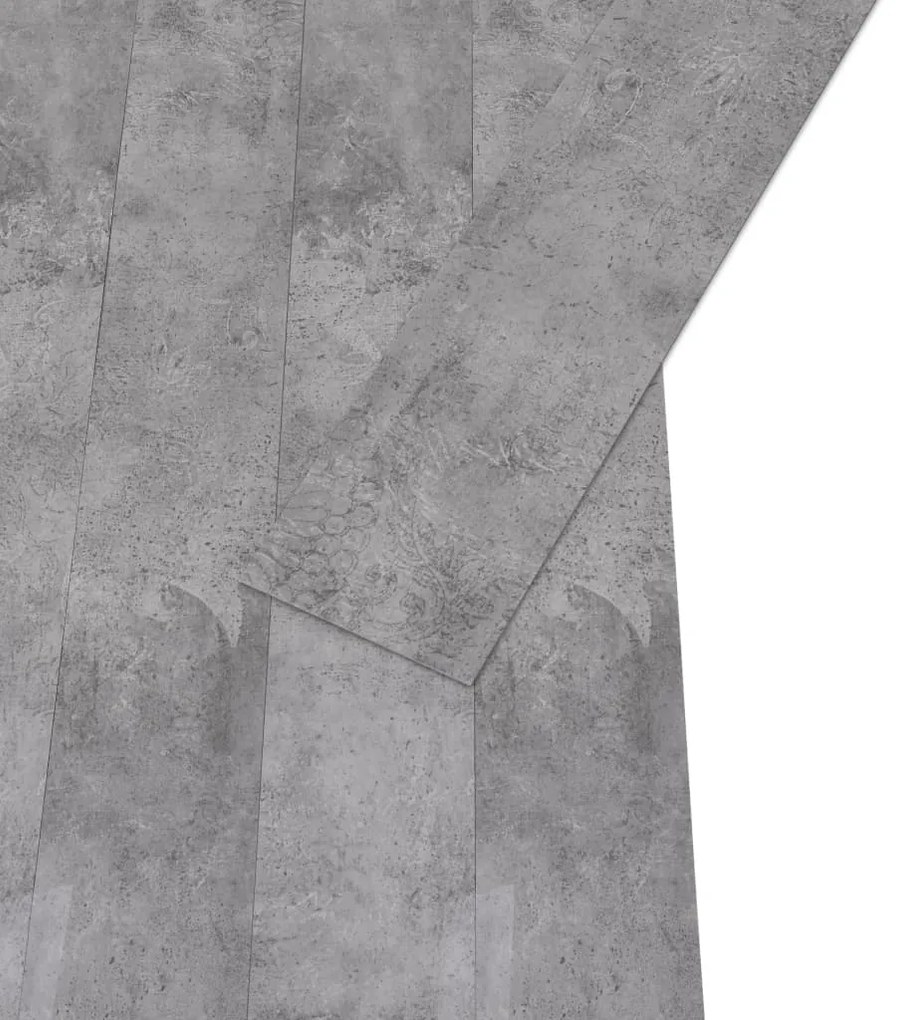Tábuas de soalho PVC autoadesivo 5,02 m² 2 mm castanho cimento