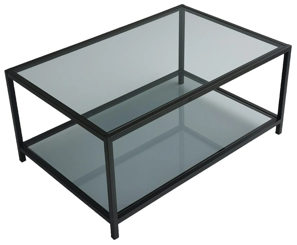 Mesa de Café Astro - Preto Fumado - 90x40x60 cm
