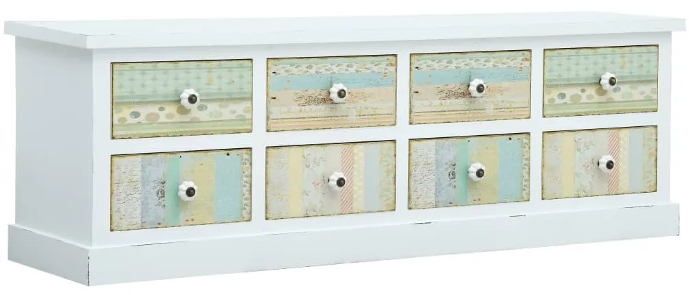 vidaXL Móvel de TV com gavetas 120x30x40 cm MDF branco