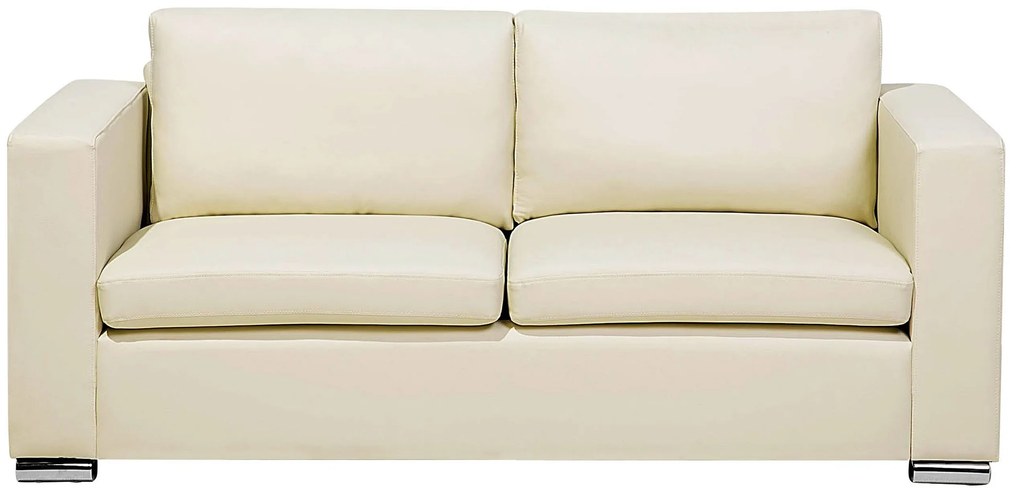 Conjunto de sofás com 6 lugares em pele creme HELSINKI Beliani