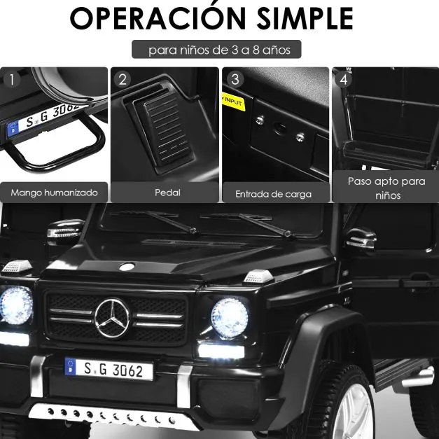 Carro Elétrico 12V para Crianças Mercedes Benz Maybach 3-8 Anos de Idade com Controlo Parental 2 Portas Preto