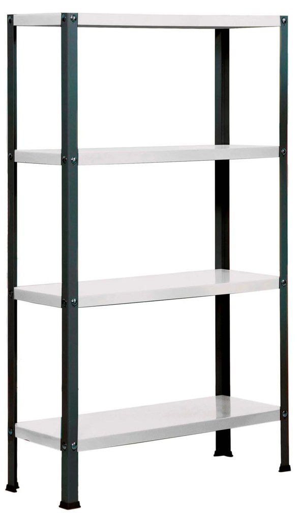 Estante com 4 Prateleiras  SIMONHOME CLASSIC PLUS 4/300 ANTRACITE/BRANCO Capacidade P/ prateleira 100 Kg Dimensões 1600x1000x300 mm