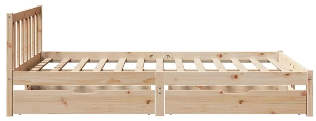 Cama sem colchão 135x190 cm madeira de pinho maciça