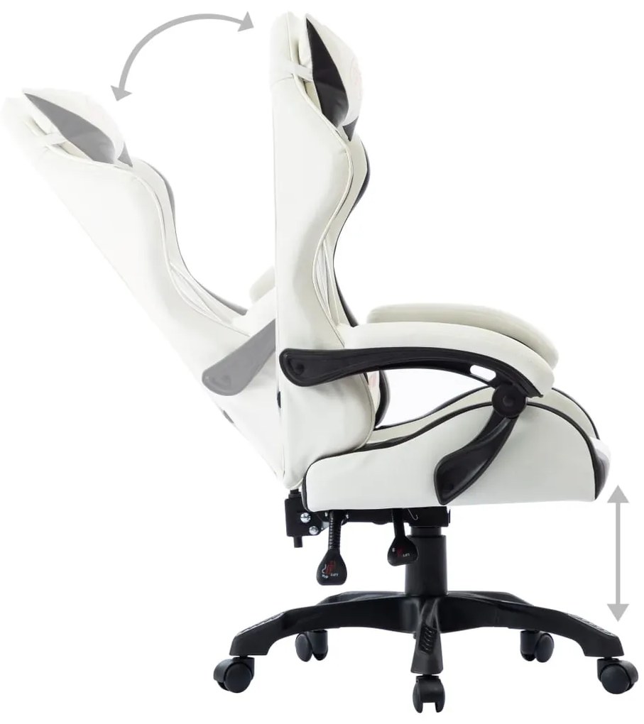 Cadeira estilo corrida couro artificial preto