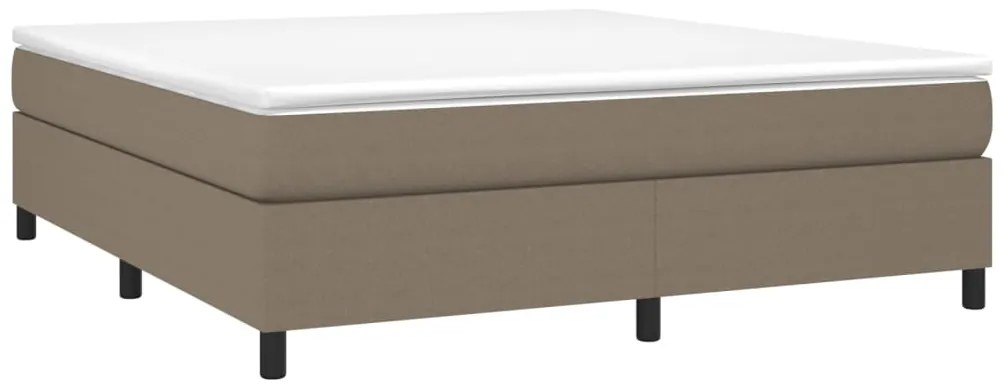 Cama com molas/colchão 180x200 cm tecido castanho-acinzentado