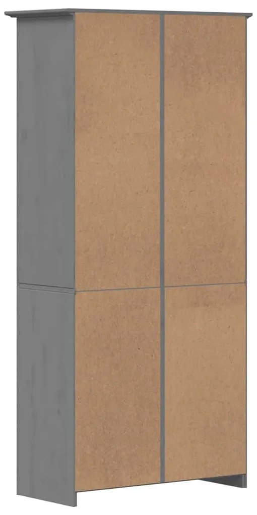 Estante BODO 82x40x173 cm madeira de pinho maciça cinzento