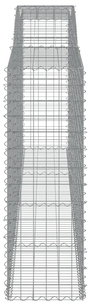 Cestos gabião arqueados 2pcs 400x50x140/160cm ferro galvanizado