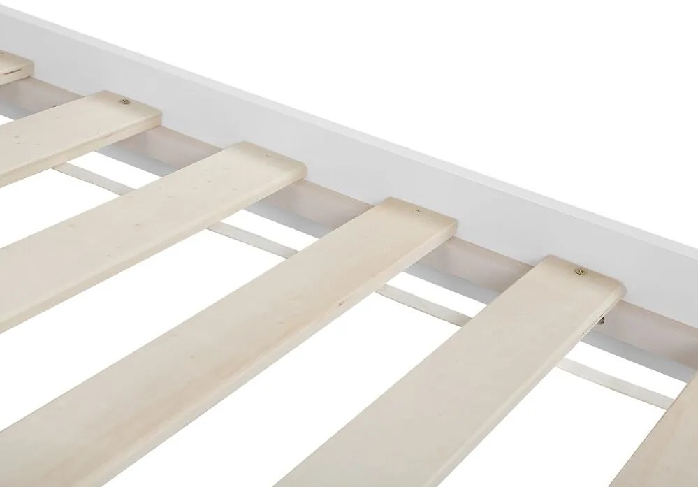 Cama de solteiro em madeira branca 90 x 200 cm GIVERNY Beliani