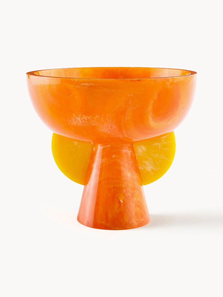 Taça decorativa artesanal com aspeto de mármore Como