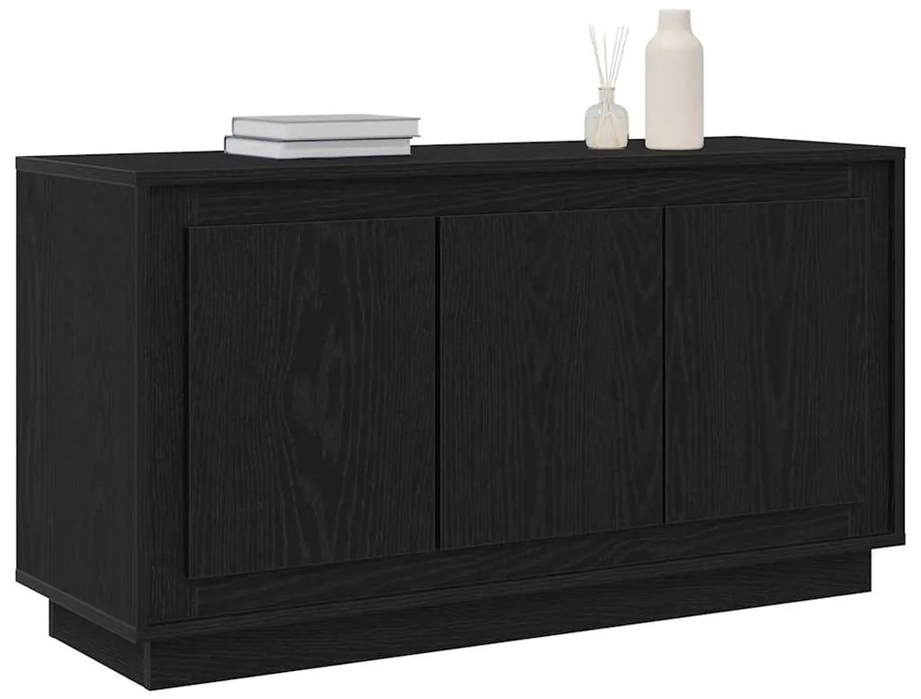Sideboard vidaXL Preto Carvalho 102x35x55 cm Madeira de engenharia