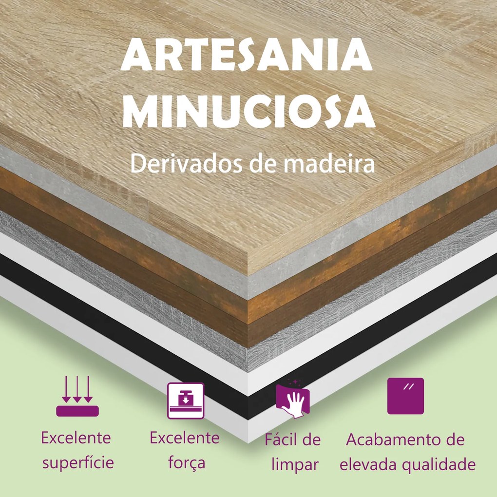 3 pcs Conjunto móveis casa de banho madeira proc. cinza sonoma